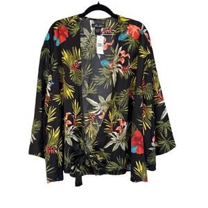 Miss Lili Floral Cover Up Black 3X NWT